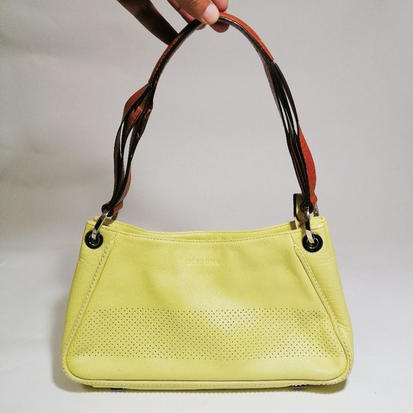 Dissona Small Yellow Leather Purse Italy Gorgeous - Picture 4 of 9